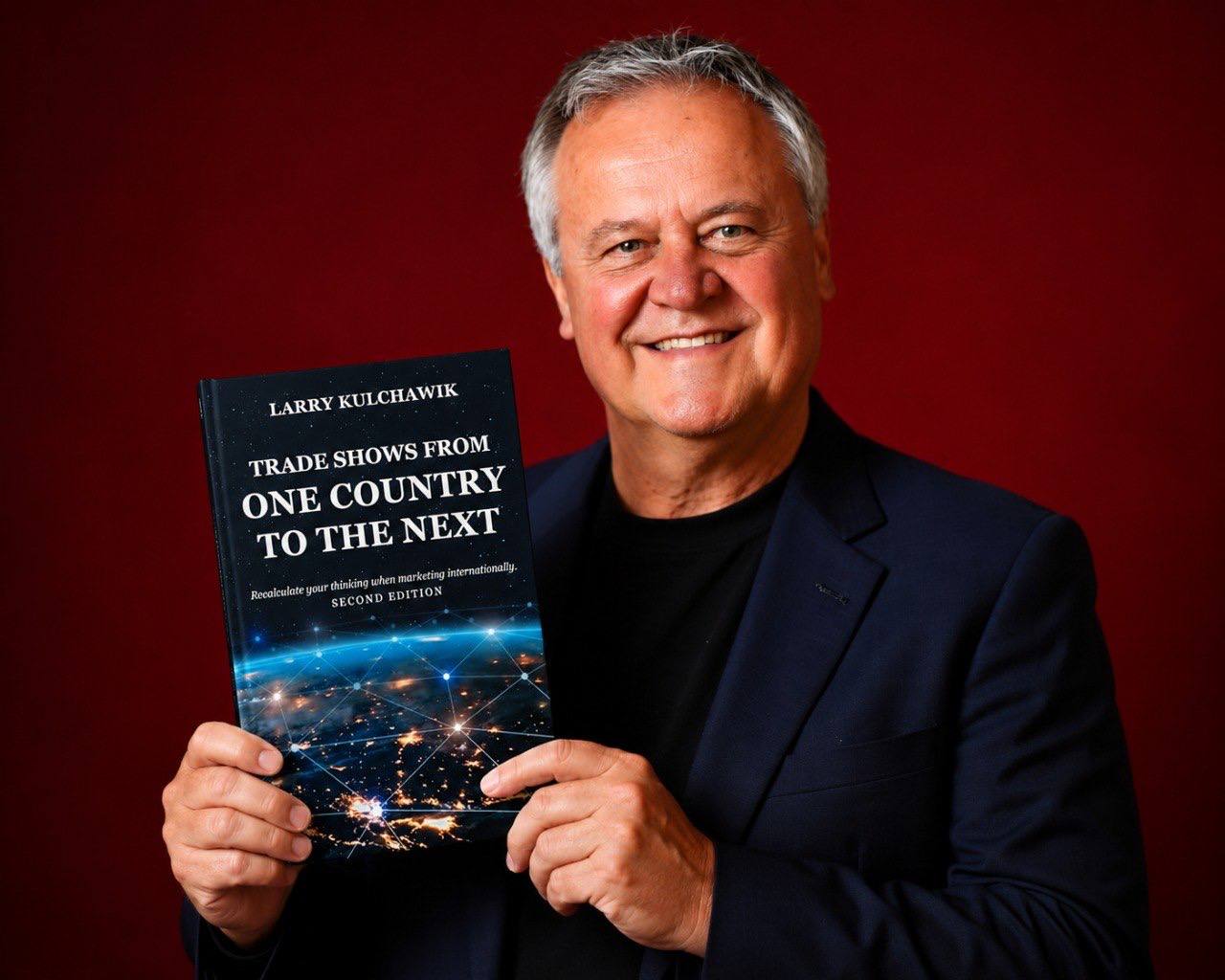 Larry Kulchawik holding his book